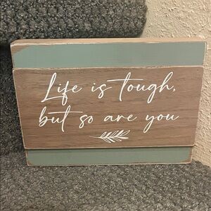 Hobby Lobby Green and Brown Inspirational Sign